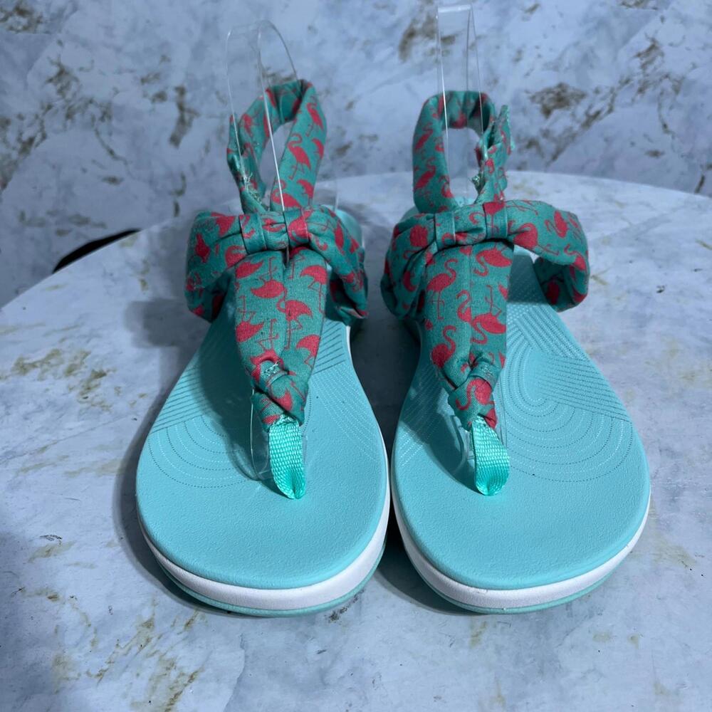 Clarks Arla Nicole Women's Size 9.5 Wide Shoes Green Comfort Slingback Sandals - Picture 3 of 12